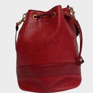 Courreges Paris Red Bucket Bag